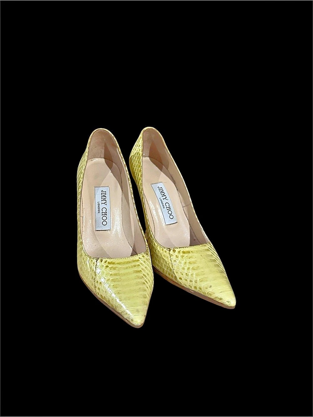 Jimmy Choo Pointed Toe Heels in Yellow EU 34